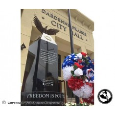 AICA 2015 2nd place winner in the Public Memorials category, designed by Reid Miller. This public memorial was the Eagle Scout project of Bryan Ritchey, dedicated to Honoring Heroes. It features an original bronze eagle sculpted by artist Kathy Erdmann.